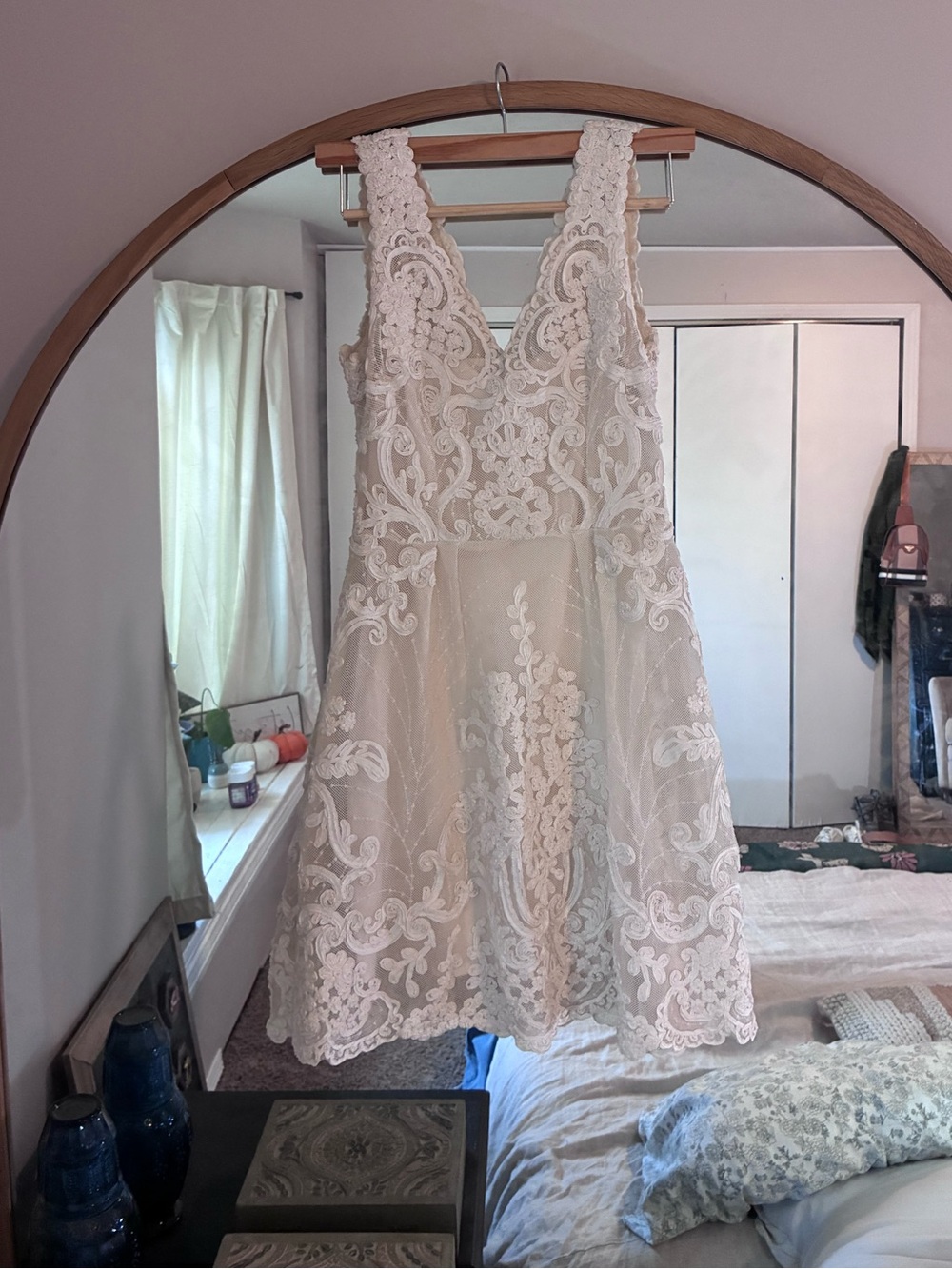BHLDN Ivory Lace A-Line Wedding Dress
